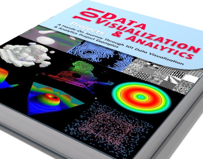 101 Data Visualization and Analytics Projects (Paperback) on a shelf