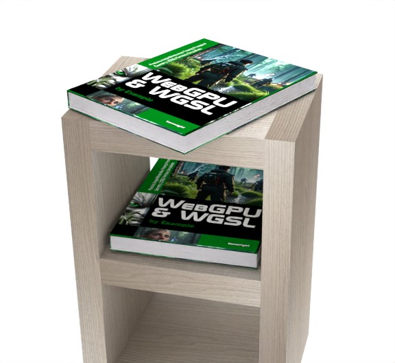 WebGPU and WGSL by Example: Fractals, Image Effects, Ray-Tracing, Procedural Geometry, 2D/3D, Particles, Simulations (Hardback) on a shelf